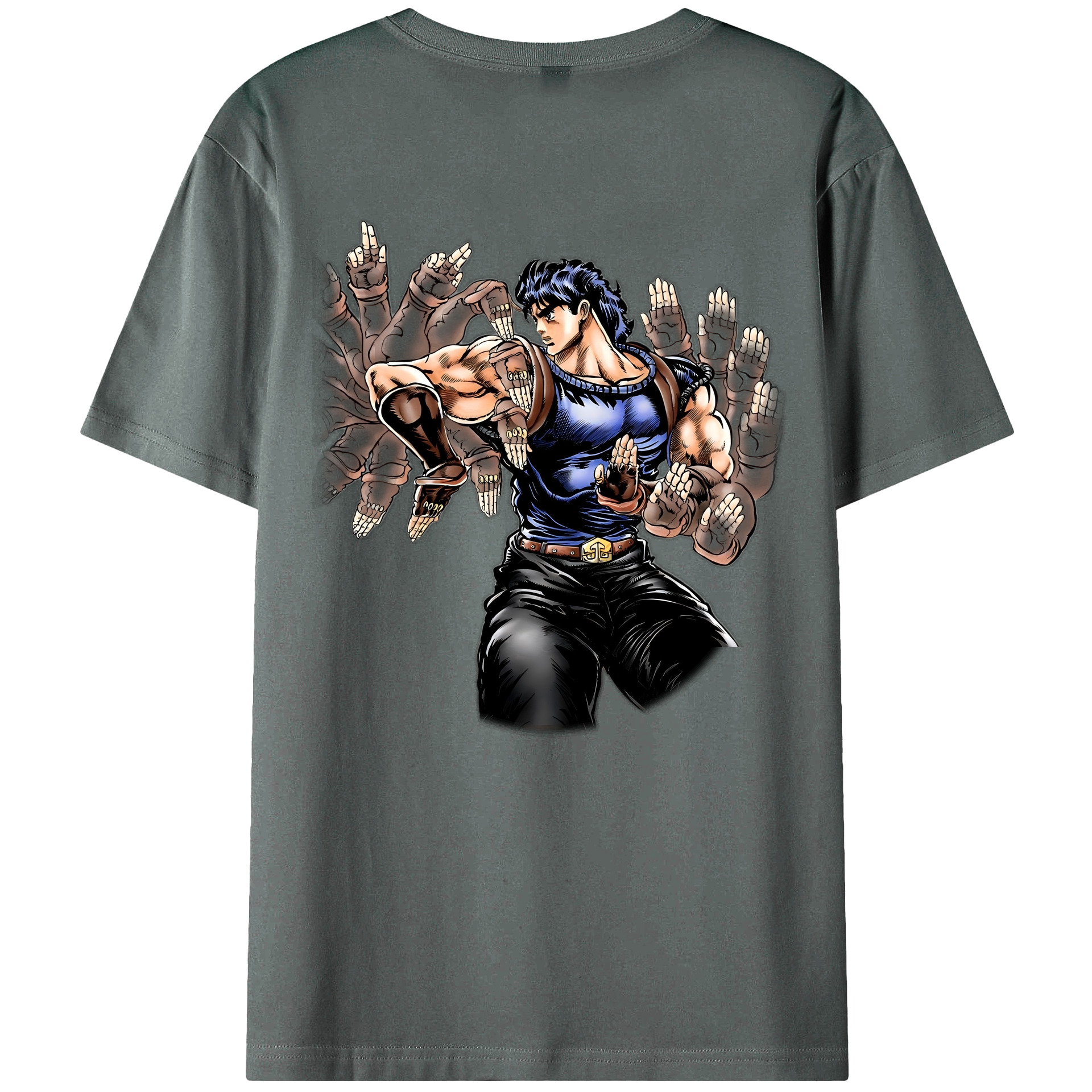 （画像用） ジョジョの奇妙な冒険 /ジョナサン?ジョースター JoJo's Bizarre Adventure Jonathan Joestar 綿100％ メンズ半袖Tシャツ（バックプリント） 通気性